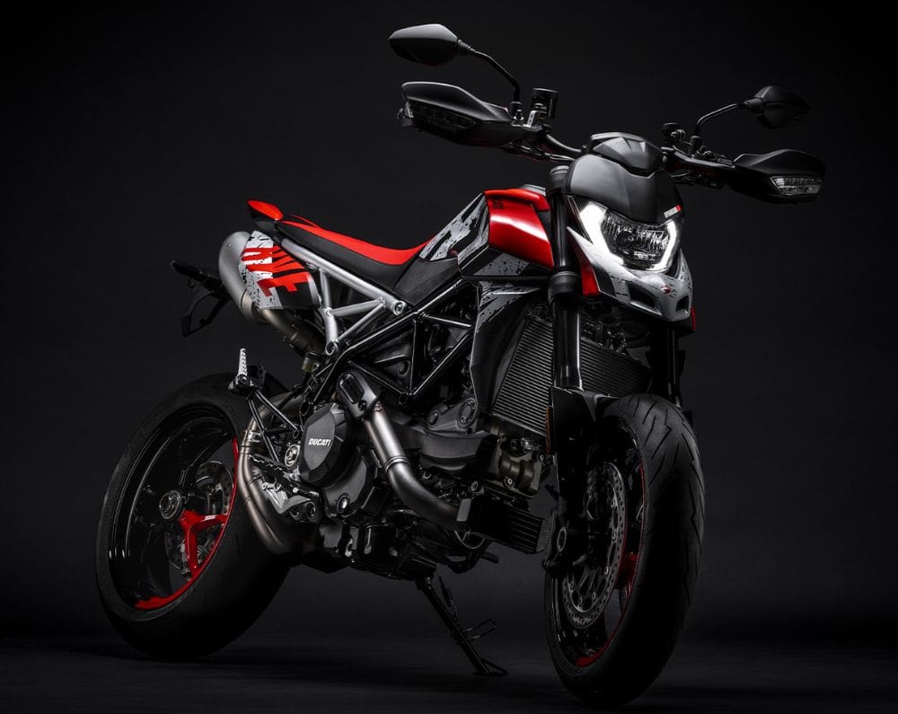 Ducati Hypermotard 950 RVE Static  front three fourth shot